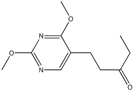 5-(3-オキソペンチル)-2,4-ジメトキシピリミジン 化学構造式