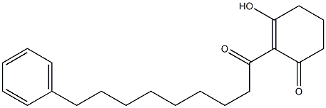 2-(9-Phenylnonanoyl)-3-hydroxy-2-cyclohexen-1-one,,结构式