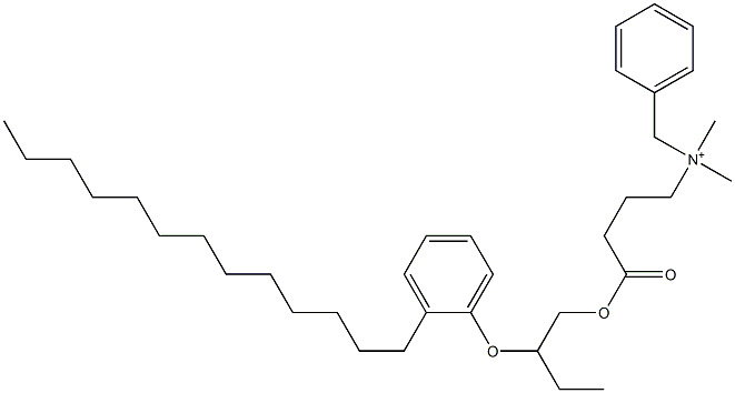 N,N-Dimethyl-N-benzyl-N-[3-[[2-(2-tridecylphenyloxy)butyl]oxycarbonyl]propyl]aminium Struktur