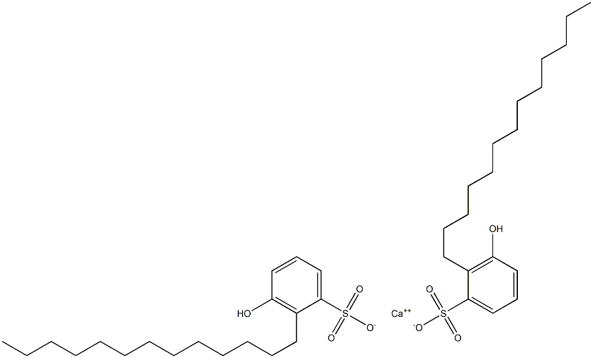 Bis(3-hydroxy-2-tridecylbenzenesulfonic acid)calcium salt,,结构式