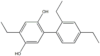 2-Ethyl-5-(2,4-diethylphenyl)benzene-1,4-diol Structure