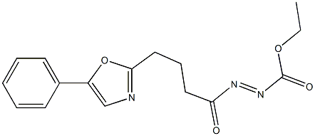 N-[(Ethoxycarbonyl)imino]-4-(5-phenyloxazol-2-yl)butanamide Structure