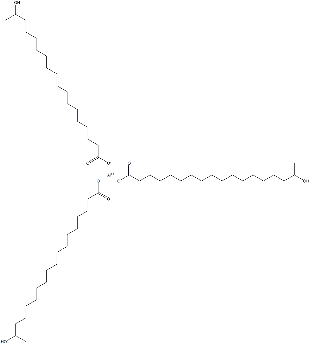 Tris(17-hydroxyoctadecanoic acid)aluminum salt Structure