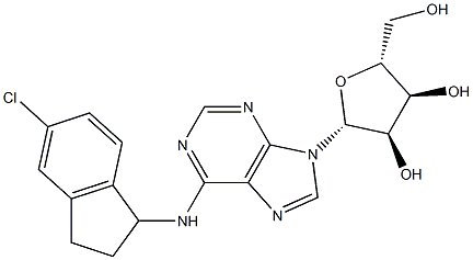 N-[[2,3-Dihydro-5-chloro-1H-inden]-1-yl]adenosine 结构式