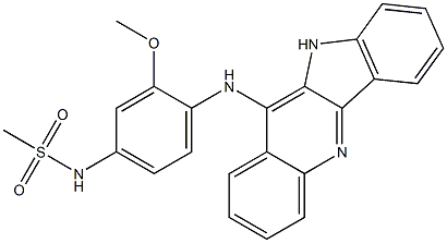 N-[3-Methoxy-4-[[10H-indolo[3,2-b]quinolin-11-yl]amino]phenyl]methanesulfonamide Structure