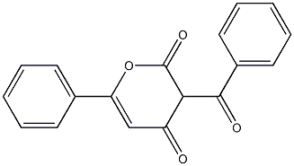 3-Benzoyl-6-phenyl-2H-pyran-2,4(3H)-dione,,结构式