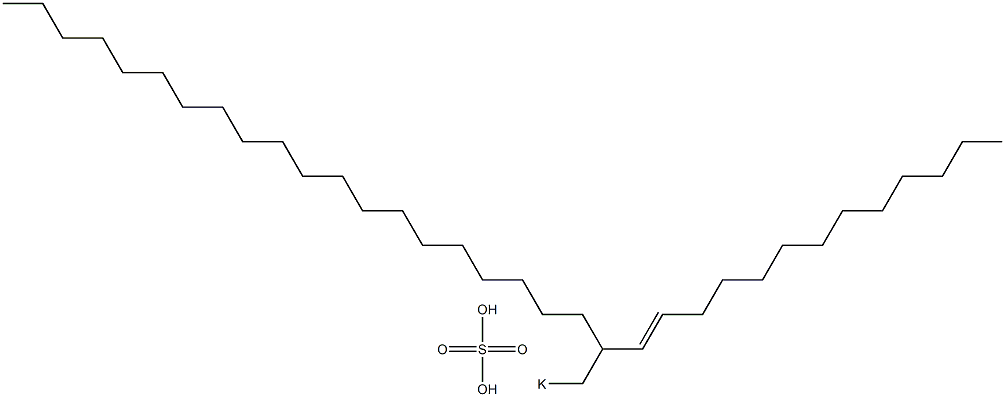 Sulfuric acid 2-(1-tridecenyl)docosyl=potassium ester salt,,结构式