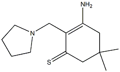2-[(Pyrrolidin-1-yl)methyl]-3-amino-5,5-dimethyl-2-cyclohexene-1-thione Structure