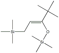 4,4-ジメチル-1-トリメチルシリル-3-トリメチルシリルオキシ-2-ペンテン 化学構造式