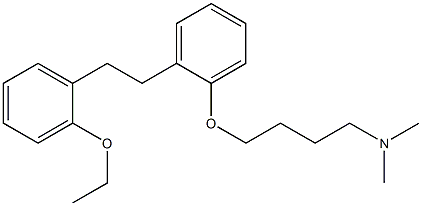 4-[2-[2-(2-エトキシフェニル)エチル]フェノキシ]-N,N-ジメチルブタン-1-アミン 化学構造式