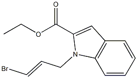 1-(3-Bromo-2-propenyl)-1H-indole-2-carboxylic acid ethyl ester,,结构式