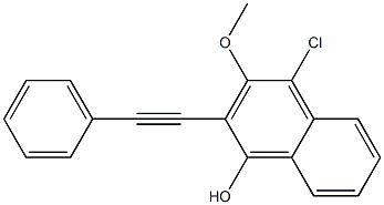 4-Chloro-3-methoxy-2-(phenylethynyl)-1-naphthol Struktur