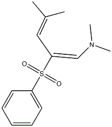 (1E)-N,N-Dimethyl-2-(phenylsulfonyl)-4-methyl-1,3-pentadien-1-amine Structure