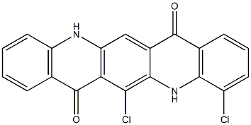 4,6-Dichloro-5,12-dihydroquino[2,3-b]acridine-7,14-dione 结构式