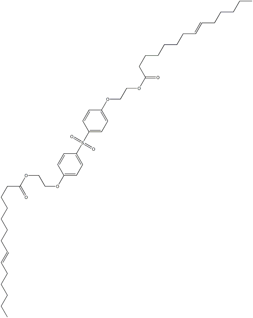 ビス[4-[2-(8-テトラデセノイルオキシ)エトキシ]フェニル]スルホン 化学構造式