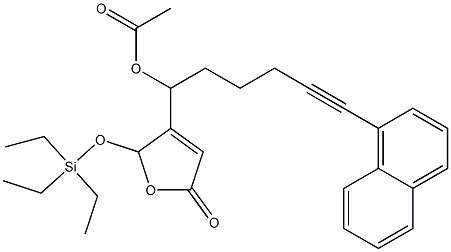 Acetic acid 1-[[2,5-dihydro-5-oxo-2-(triethylsiloxy)furan]-3-yl]-6-(1-naphtyl)-5-hexynyl ester Structure