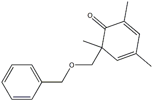 2,4,6-Trimethyl-6-[benzyloxymethyl]-2,4-cyclohexadien-1-one 结构式