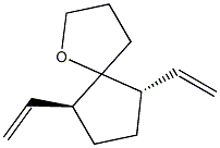 (6S,9S)-6,9-ジエテニル-1-オキサスピロ[4.4]ノナン 化学構造式