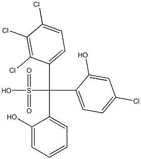 (4-Chloro-2-hydroxyphenyl)(2,3,4-trichlorophenyl)(2-hydroxyphenyl)methanesulfonic acid Structure