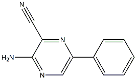 2-Amino-5-phenylpyrazine-3-carbonitrile,,结构式