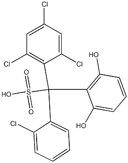 (2-Chlorophenyl)(2,4,6-trichlorophenyl)(2,6-dihydroxyphenyl)methanesulfonic acid