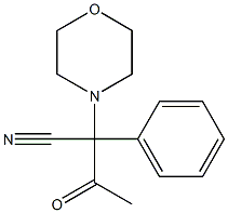 2-Phenyl-2-morpholino-3-oxobutyronitrile Struktur