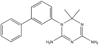 2,4-Diamino-6,6-dimethyl-5,6-dihydro-5-(3-phenylphenyl)-1,3,5-triazine