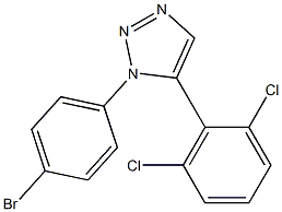 1-(4-Bromophenyl)-5-(2,6-dichlorophenyl)-1H-1,2,3-triazole Struktur