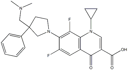 7-[3-[(Methylmethylamino)methyl]-3-phenylpyrrolizino]-1-cyclopropyl-6,8-difluoro-1,4-dihydro-4-oxo-3-quinolinecarboxylic acid