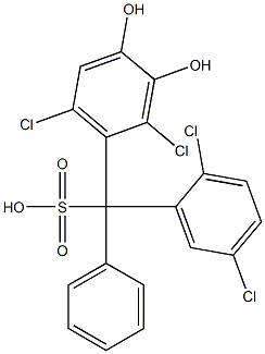 (2,5-Dichlorophenyl)(2,6-dichloro-3,4-dihydroxyphenyl)phenylmethanesulfonic acid Structure