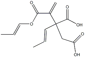 3-Butene-1,2,3-tricarboxylic acid 2,3-di(1-propenyl) ester Structure