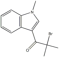 1-Methyl-3-(2-methyl-2-bromopropionyl)-1H-indole Structure