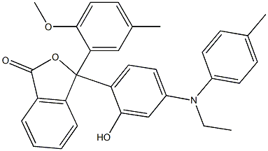 3-[4-(N-Ethyl-p-tolylamino)-2-hydroxyphenyl]-3-(5-methyl-2-methoxyphenyl)isobenzofuran-1(3H)-one 结构式