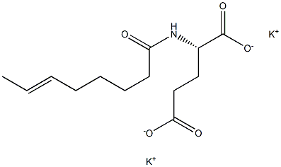 N-(6-Octenoyl)glutamic acid dipotassium salt 结构式