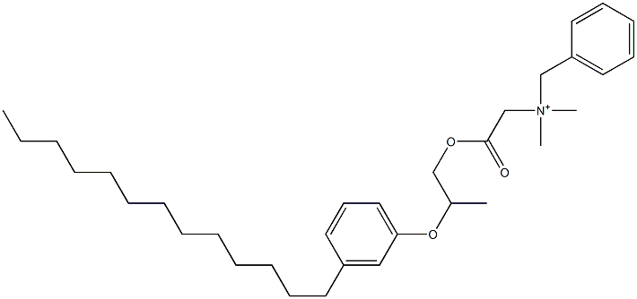 N,N-Dimethyl-N-benzyl-N-[[[2-(3-tridecylphenyloxy)propyl]oxycarbonyl]methyl]aminium Structure