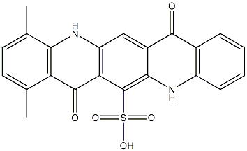 5,7,12,14-テトラヒドロ-8,11-ジメチル-7,14-ジオキソキノ[2,3-b]アクリジン-6-スルホン酸 化学構造式