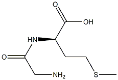 (R)-2-(グリシルアミノ)-4-(メチルチオ)ブタン酸 化学構造式