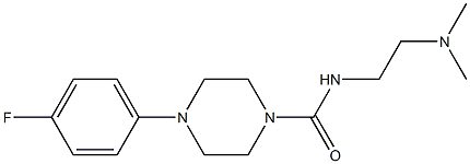 N-(2-Dimethylaminoethyl)-4-[4-fluorophenyl]piperazine-1-carboxamide Structure