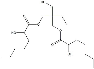 Bis(2-hydroxyheptanoic acid)2-ethyl-2-(hydroxymethyl)-1,3-propanediyl ester Structure