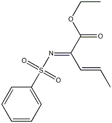 2-(フェニルスルホニルイミノ)-3-ペンテン酸エチル 化学構造式