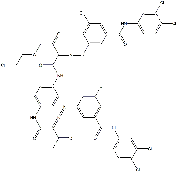 3,3'-[2-[(2-Chloroethyl)oxy]-1,4-phenylenebis[iminocarbonyl(acetylmethylene)azo]]bis[N-(3,4-dichlorophenyl)-5-chlorobenzamide]