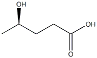 [R,(-)]-4-ヒドロキシ吉草酸 化学構造式