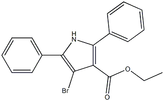4-Bromo-2,5-diphenyl-1H-pyrrole-3-carboxylic acid ethyl ester Struktur