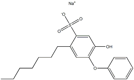 6-Hydroxy-3-heptyl[oxybisbenzene]-4-sulfonic acid sodium salt Struktur
