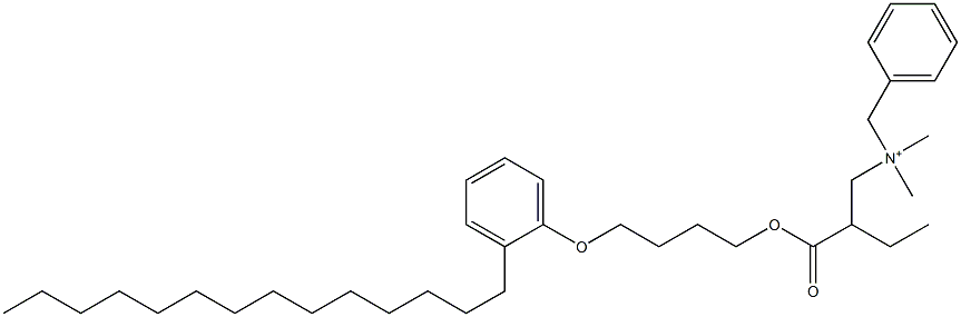 N,N-Dimethyl-N-benzyl-N-[2-[[4-(2-tetradecylphenyloxy)butyl]oxycarbonyl]butyl]aminium Structure