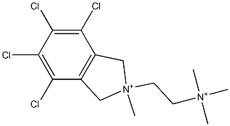4,5,6,7-Tetrachloro-2,3-dihydro-2-methyl-2-[2-(trimethylammonio)ethyl]-1H-isoindolium Struktur