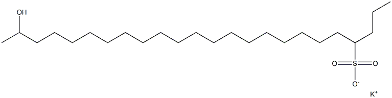 23-Hydroxytetracosane-4-sulfonic acid potassium salt Struktur