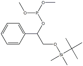 亜りん酸ジメチル1-フェニル-2-(tert-ブチルジメチルシリルオキシ)エチル 化学構造式