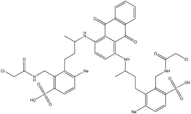 1,4-Bis[3-[2-[(chloroacetyl)aminomethyl]-6-sodiosulfophenyl]-1-methylpropylamino]anthraquinone