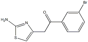 2-Amino-4-[(3-bromophenyl)carbonylmethyl]thiazole 结构式